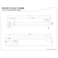 thumbnail image 2 of Kingston Brass CC9188 1-1/4" P-Trap with Box Flange, 24" Length, 18 Gauge, Brushed Nickel, 2 of 4