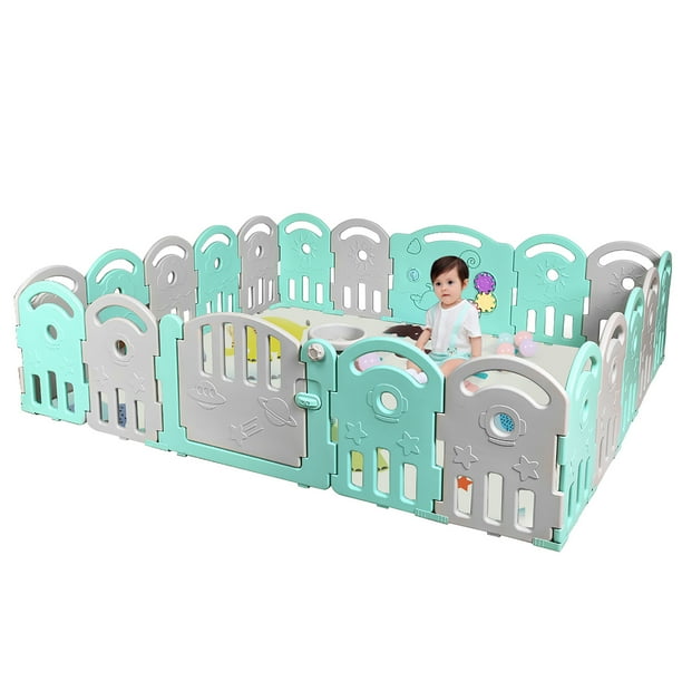 Costway 16 18 20 Panel Baby Playpen Kids Activity Center Playard Walmart Com Walmart Com