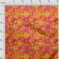 thumbnail image 2 of oneOone Silk Tabby Orange Fabric Batik Dress Material Fabric Print Fabric By The Yard 42 Inch Wide, 2 of 4