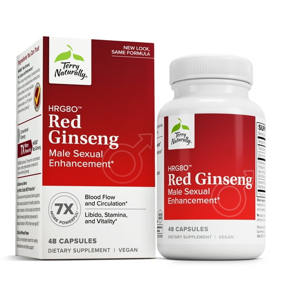 Terry Naturally HRG80 Red Ginseng Male Sexual Enhancement 48 Capsules