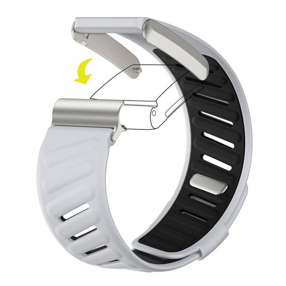 Bracelet de Montre en Silicone pour WHOOOP 4.0, Design Sport Bicolore, Ajustement Réglable, Orange/gris/noir/ombre