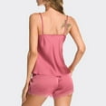 thumbnail image 3 of Satin Pajama Set for Women 2 Piece Cami Top Short Sets for Women Lounge Sets Fashion Clothing Set, 3 of 3