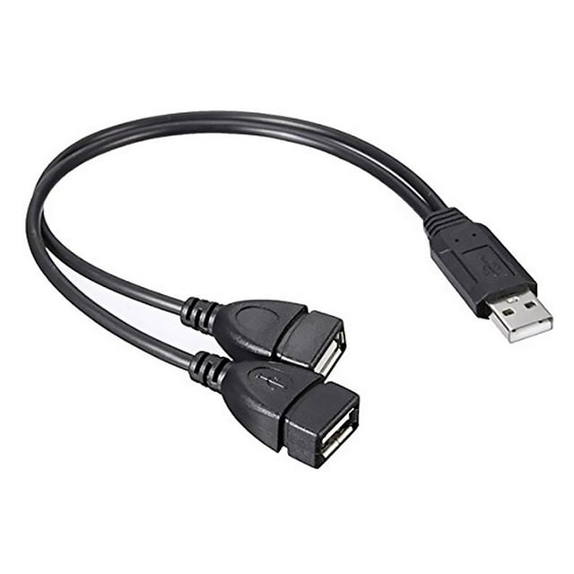 30 Cm USB 2.0 A Doble USB Cable Alimentación Carga USB Cable Extensión