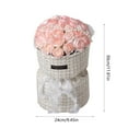 thumbnail image 3 of Qholemyo 21 roses valentine's day gift fabric small scented soap flower bouquet with LED lights love valentines decorations valentine's day home decor, 3 of 4