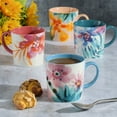 thumbnail image 3 of Spice by Tia Mowry Floral Garden 4pc 17 oz Decorated Porcelain Mug Set, 3 of 5