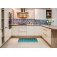 thumbnail image 5 of Ahgly Company Indoor Square Patterned Bright Turquoise Blue Area Rugs, 8' Square, 5 of 6