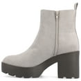 thumbnail image 3 of Journee Womens Cassidy Treaded Outsole Round Toe Booties, 3 of 10