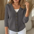 thumbnail image 2 of Cardigan Sweaters for Women Lightweight V Neck Button Down Long Sleeve Fall Fashion Outfits 2025 Knit Outerwear Coats, 2 of 5