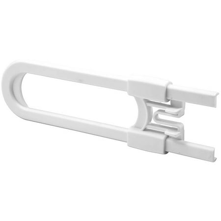 Prime Line Products Slide Co - Prime Line S4442 White Plastic Cabinet Slide Lock, 2 Count