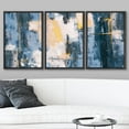 thumbnail image 2 of wall26 Framed Canvas Print Wall Art Set Minimal Blue Yellow Paint Landscape Abstract Shapes Illustrations Modern Art Decorative Multicolor Chic for Living Room, Bedroom, Office - 24"x36"x3, 2 of 5