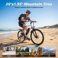 thumbnail image 6 of Electric Mountain Bicycle, 26" Tire E-Bike for Adults, 750W Peak Motor, 48V 7.8Ah Removable Battery, 7-Speed, UL2849, Front Suspension, White, 6 of 10