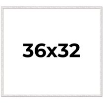 36x32 Frame White Real Wood Picture Frame Width 0.75 inches | Interior Frame Depth 0.5 inches |