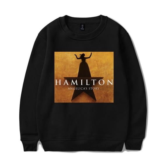 Hamilton Long-Sleeve Sweatshirt Unisex Fashionable Long-Sleeve Hoodie Casual Hip-Hop Streetwear Top