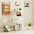thumbnail image 2 of Costway Bureau Debout Mobile à Hauteur Réglable pour Ordinateur avec Roulettes et Repose-Pieds, Blanc, 2 of 10