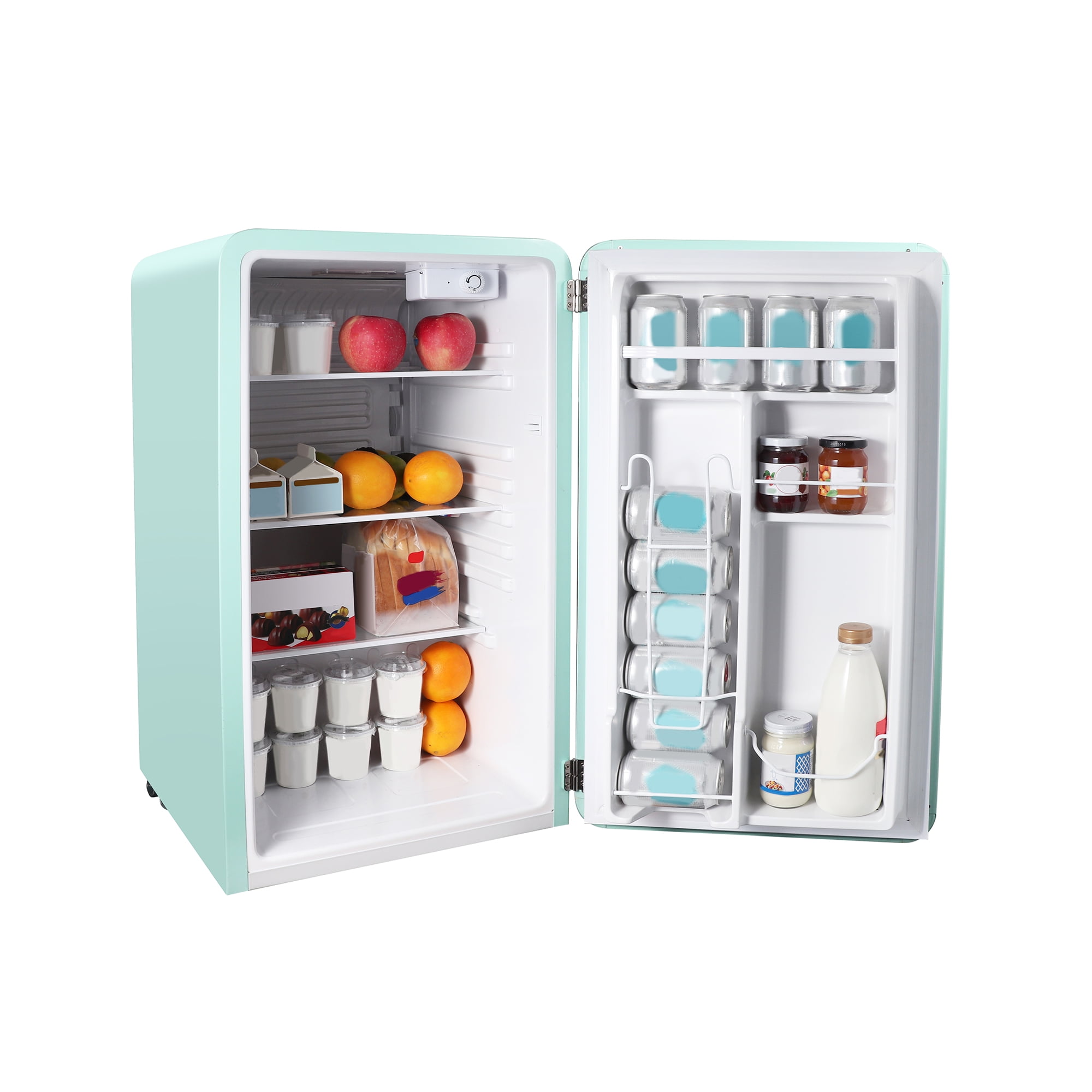 Magic Chef 3.2 cu. ft. Retro Mini Refrigerator in Mint Green, without Freezer in Mint Green