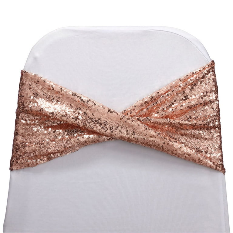 Twisted Sequin Chair Sash 12 1 2 Inch x 7 1 2 Inch 6 Count