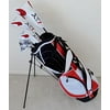 Ladies Complete Golf Club Set Driver, Fairway Wood, Hybrid, Irons, Putter, Stand Bag Womens Right Handed White and Red Colors