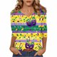 thumbnail image 3 of TaTaai Women's Fashion Christmas Printed Loose Casual V Neck With Three Quarter Sleeves And 3/4 Sleeves T-shirt Pullover Top Gift, 3 of 5