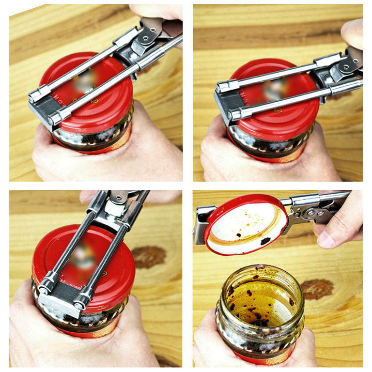 2× Adjustable Multifunctional Stainless Steel Can Opener Jar Lid Gripper  Kitchen
