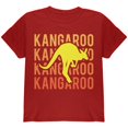 thumbnail image 1 of Kangaroo Stacked Repeat Youth T Shirt Cardinal Red YXL, 1 of 1