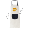 thumbnail image 1 of Insect Maple Outline Autumn Apron Adjustable Bib Cotton Linen BBQ Kitchen Pocket Pinafore, 1 of 3