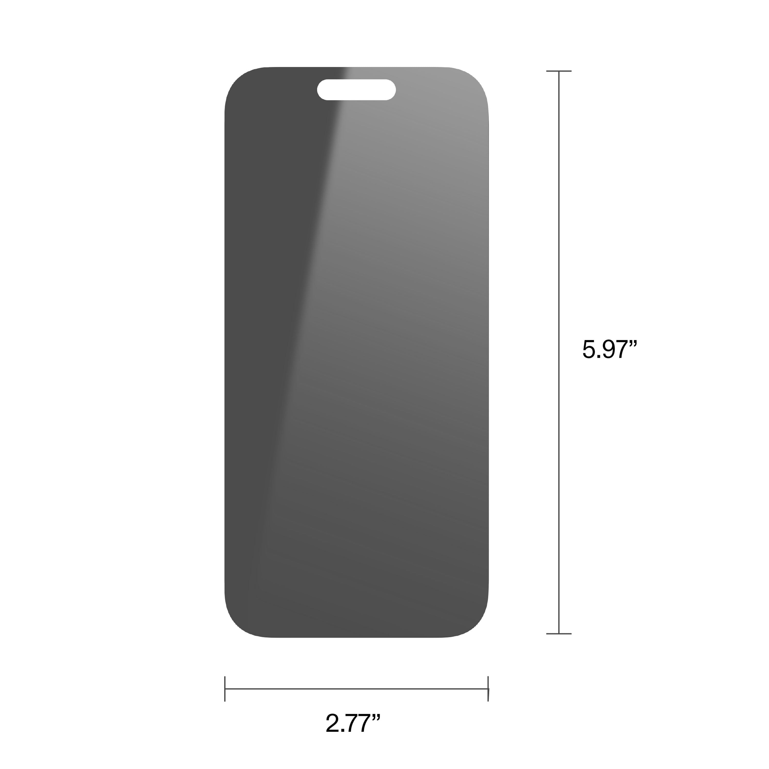 onn Privacy Glass Screen Protector for iPhone Air, Made with Durable Glass by Corning, with Easy Application Tray