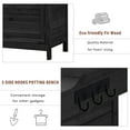 thumbnail image 2 of YIYADO Outdoor 39" Potting Bench Table, Rustic Garden Wood Workstation Storage Cabinet Garden Shed with 2-Tier Shelves and Side Hook,Black, 2 of 7