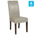 thumbnail image 3 of Flash Furniture Greenwich Series Parsons Chair, Set of 4, Beige LeatherSoft, 3 of 9