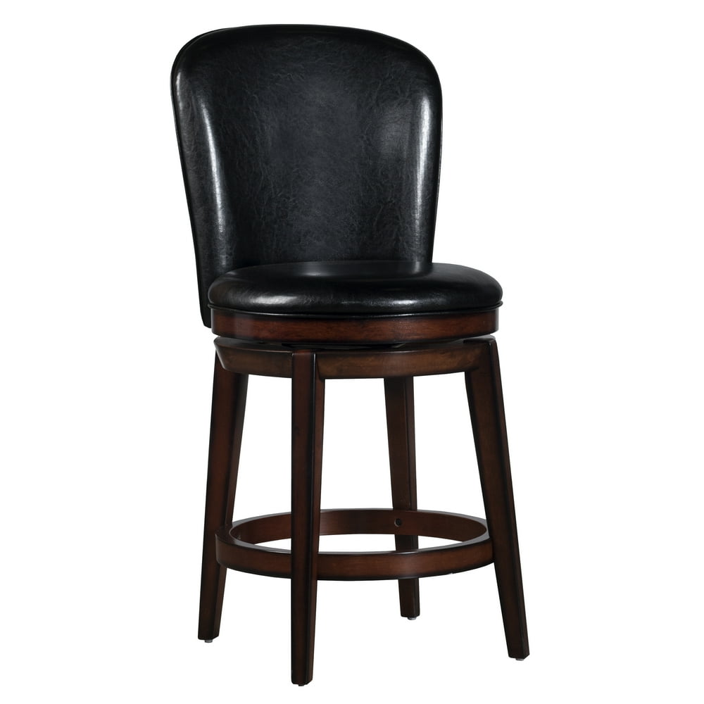 Hillsdale Furniture Victoria Wood Counter Height Swivel Stool, Dark