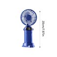 thumbnail image 2 of Mini Handheld Fan Portable Foldable Desk Fan With USB C Rechargeable Battery 3 Speeds Personal Fan For Home Travel, 2 of 7