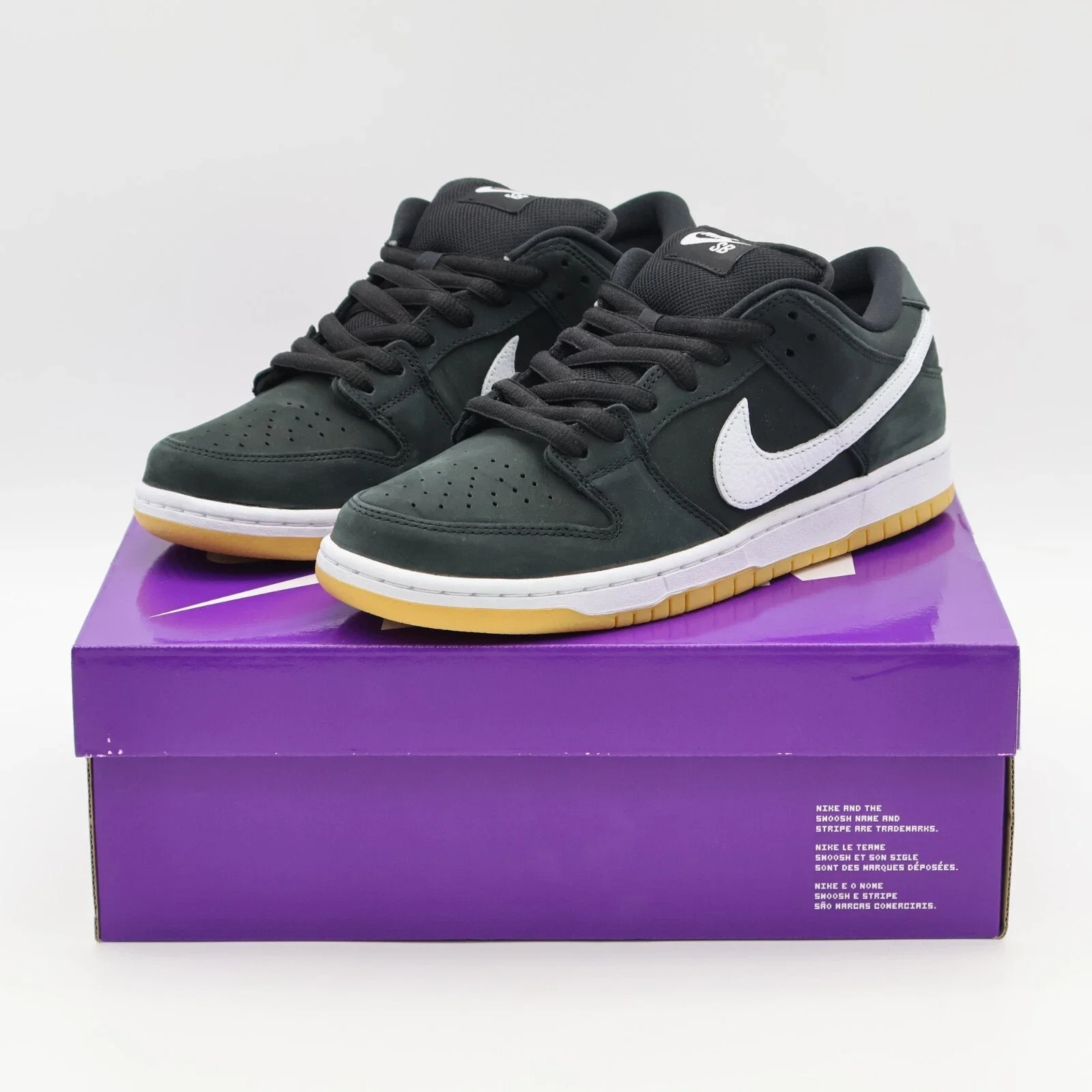 CD2563-006 Nike SB Dunk Low Pro Black White Gum Light Brown (Men