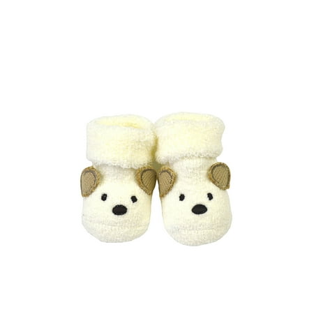 

Luckinbaby Baby Slipper Socks Fuzzy Cartoon Bear Home Socks for Boys Girls