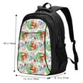 thumbnail image 5 of Pofeuu Mushroom and Frogs Print Storage Laptop Backpack with USB Charging Port[Water Resistant] College Computer Bookbag Fits, 5 of 7