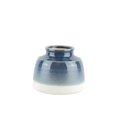 thumbnail image 1 of Benzara BM188096 Round Decorative Ceramic Vase in Dual Tone - Blue & White, 1 of 1
