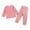 Pink, variant on WhouRiu Boy' Pajamas Solid Long Sleeve T-Shirt High Waist Pants Child Spring Fall Loungewear Outfits Brown,Sizes 9-12 M