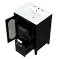 thumbnail image 5 of 24" Freestanding Bathroom Vanity with Sink | Pre-drilled for 8" Faucet, Ideal for Bathroom | Solid Rubber Wood and MDF with Painted Finish | Adjustable Shelf for Different-sized Items, 5 of 7