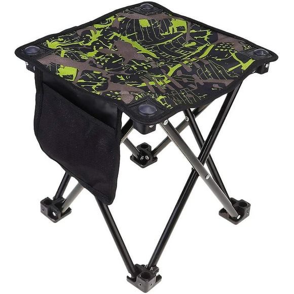 Outdoor Portable Folding Camping Stool Small Chair Camping Seat Stool For Camping Hiking Fishing Bbq Beach Travel-green