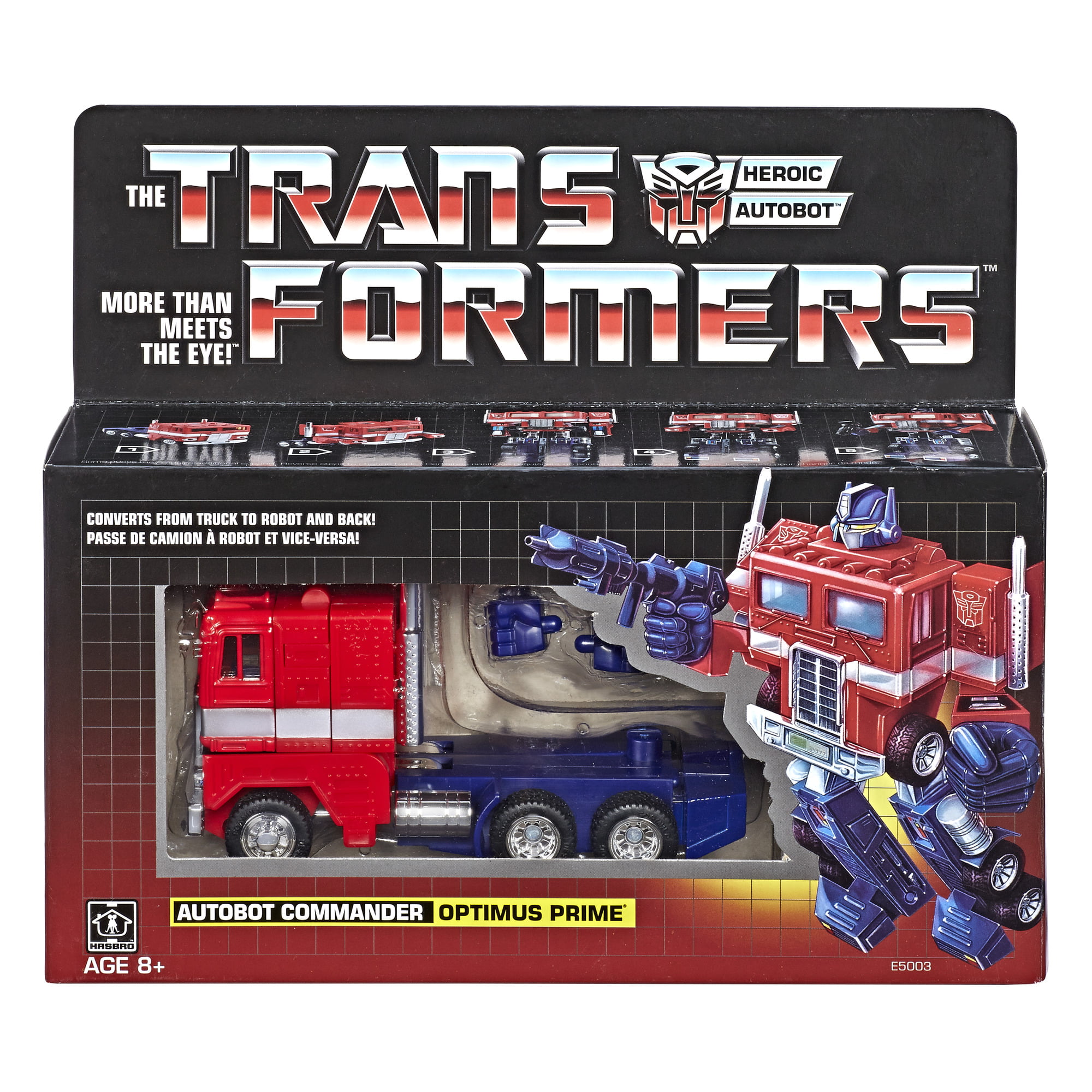 TRANSFORMERS AUTOBOT Optimus Prime tractor to Robot G1 Reissue new 