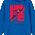 thumbnail image 2 of Superman Hope Adult Royal Blue Graphic Hoodie-3XL, 2 of 4