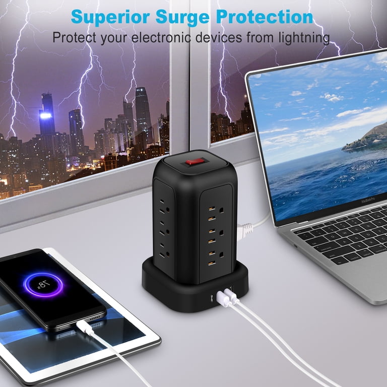BOHASHIN 12-Outlet Power Strip Tower with USB photo 3