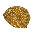 thumbnail image 2 of Fuzoiu Bright Shiny Golden Print Winter Beanie Hat for Men & Women,Warm Knit Cap,Women Windproof Watch Hat,Knit Warm Unisex Beanie, 2 of 7