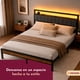 thumbnail image 3 of Base Cama Kingsize Cabecera Repisas Luz Led Usb C Contactos, 3 of 10