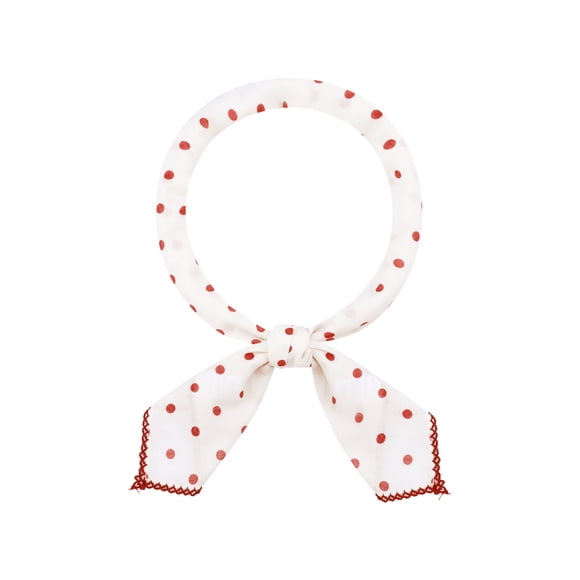 INSPIRE CHIC Women's 50s Polka Dots Vintage Scarf, 26.7''X26.7'' Square Cotton Scarves for Retro Party One Size Red