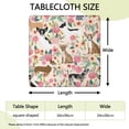 thumbnail image 2 of Chihuahua Dog and Flower Square Fitted Tablecloth with Elastic Edge,Square Table Cover,Washable Elastic Table Cover for Home Kitchen Party Decor 34"x34", 2 of 6
