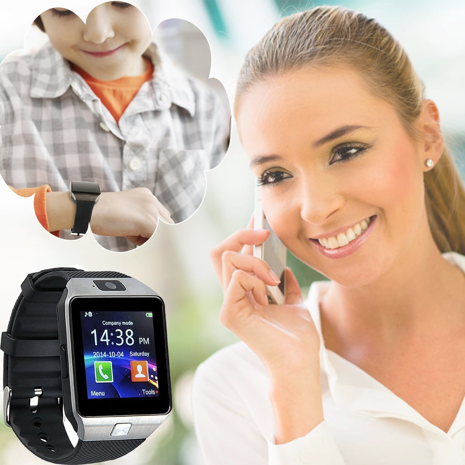 dz09 smart watch memory card