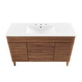 thumbnail image 3 of Modway Render Meuble-Lavabo de Salle de Bain Moderne en Plastique à Lavabo Simple de 48 Pouces en Noyer/blanc, 3 of 16
