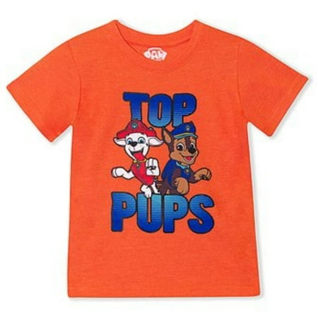 

Nickelodeon Toddler Boys Paw Patrol Short Sleeve Top Pups Orange Tee 2T