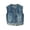 Blue, variant on Kids Biker Denim Vest for Boys Girls Western Motorcycle Jean Jacket Sleeveless Coat Teen Button down Cropped Waistcoat Jacket