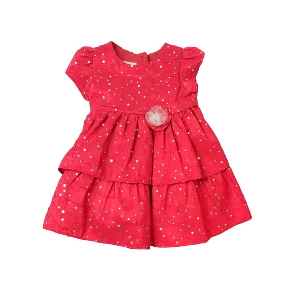 Infant Baby Red Glitter Sparkle Tulle Christmas Holiday Party Dress 6-9M