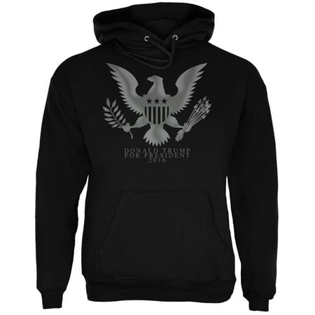 Election 2020 Donald Trump President Seal Black Adult Hoodie - Small